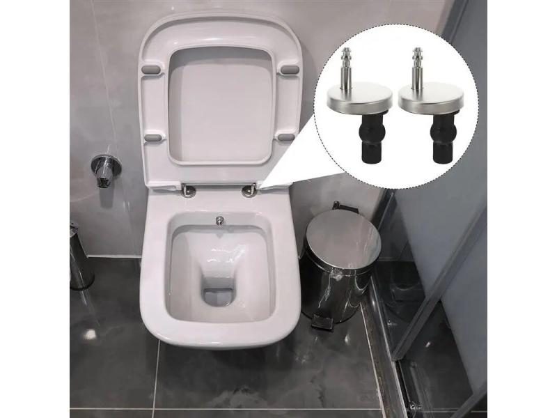 1 Set/2pcs Toilet Seat Fittings Toilet Seat Hinges Quick Release Fixings Hinges Carousel 1
