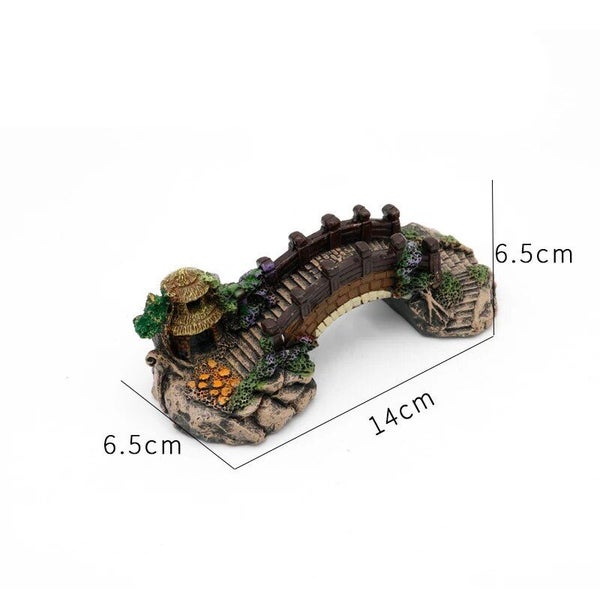 Aquarium Landscaping Bridge Resin Pavilion Bridge Turtle Tank Sun Terrace CHK12N Carousel 1