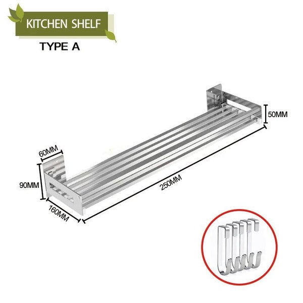 Spice Rack Wall Mount Kitchen Spice Organizer Storage Shelf Stainless Ste CHK12N Carousel 1
