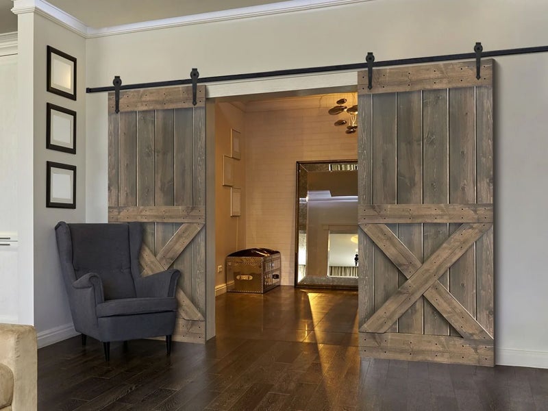 3.6M Sliding Double Barn Door Hardware Set Carousel 2