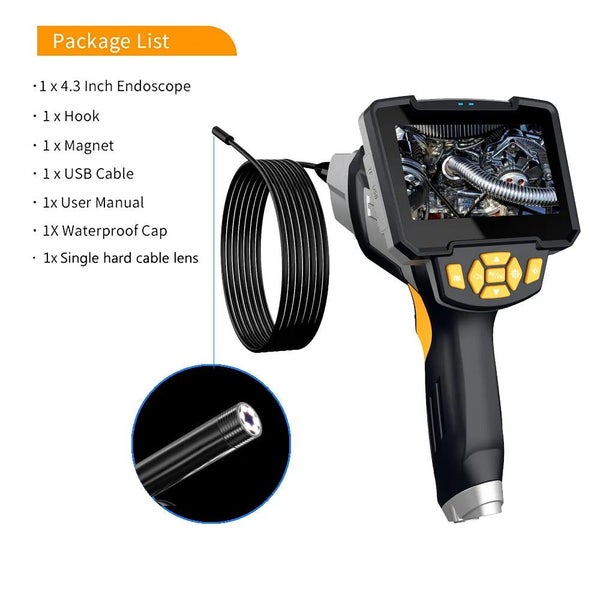 Industrial Endoscope 3.9mm Camera1080P HD Borescope Inspection Camera 4.3 CHK12N Carousel 1