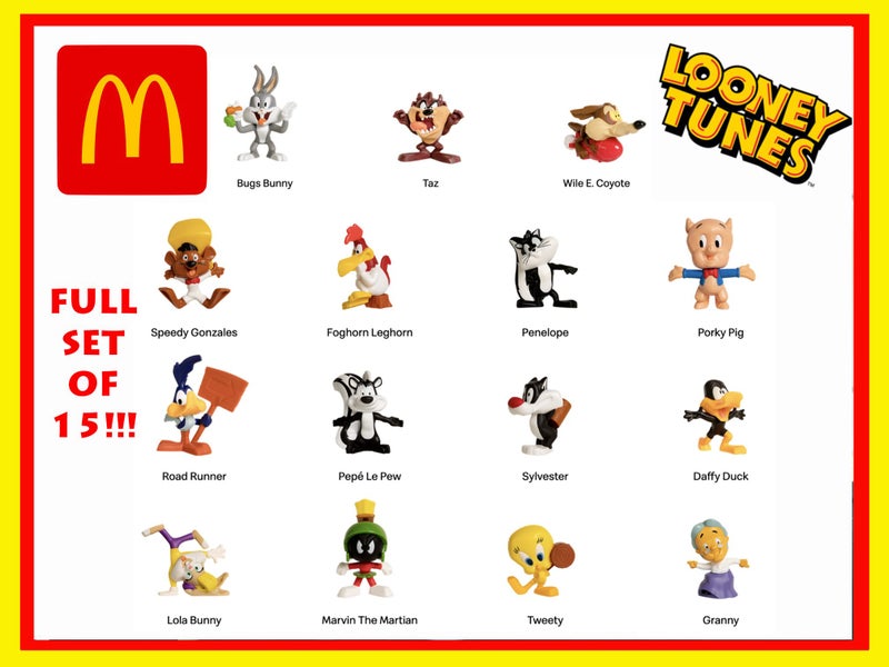 WOW! Mcdonalds Looney Tunes toys - FULL set of 15! BRAND NEW! Be Quick!!! Carousel 1