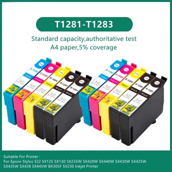 Ink Cartridge For Epson T1281 T1282 T1283 1281 For Epson Stylus S22 SX125 CHK12N Carousel 2