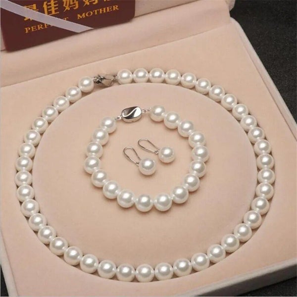 Mother Gift Fashion Classic Personality Wild Natural Shell Pearl Necklace CHK12N Carousel 2