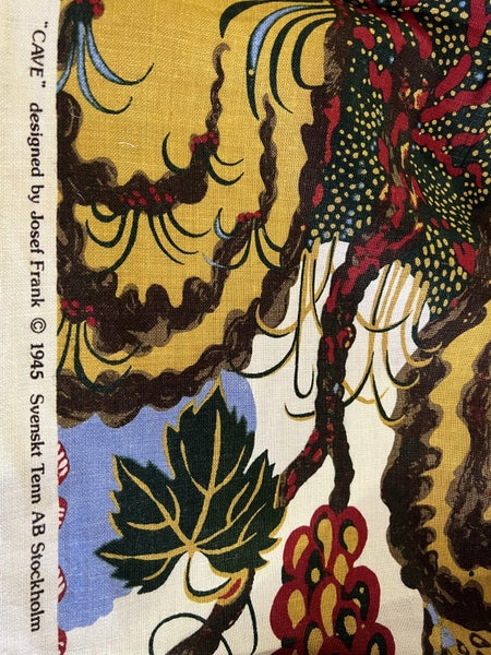 Svenskt Tenn Fabric, "Cave" Josef Frank (3 metres) - EXTREMELY RARE DISCONTINUED Carousel 5