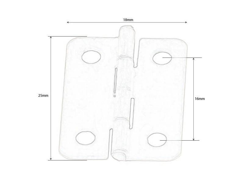 10Pcs 25*18mm Antique Cabinet Hinges Furniture Accessories Carousel 1
