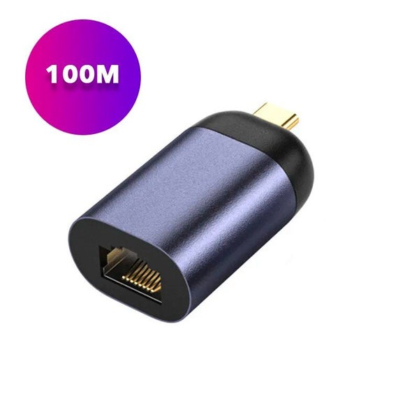 USB Type C 3.1 RJ45 LAN Ethernet Converter Adapter USBC to 100/1000M Giga CHK12N Carousel 1