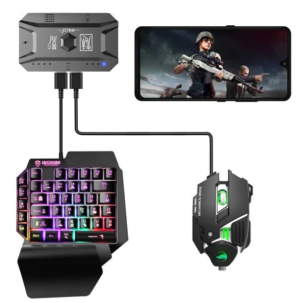 SeynLi RGB Keyboard And Mouse Set One-Handed Gaming Keyboard Mouse Mini K CHK12N Carousel 2