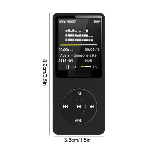 MP3 Player USB Charging Record Digital Display Screen Media Lossless Port CHK12N Carousel 1