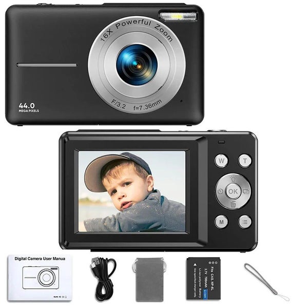 2.4 inches HD 1080P Digital Children Camera Rechargeable Cameras with 16x CHK12N Carousel 1