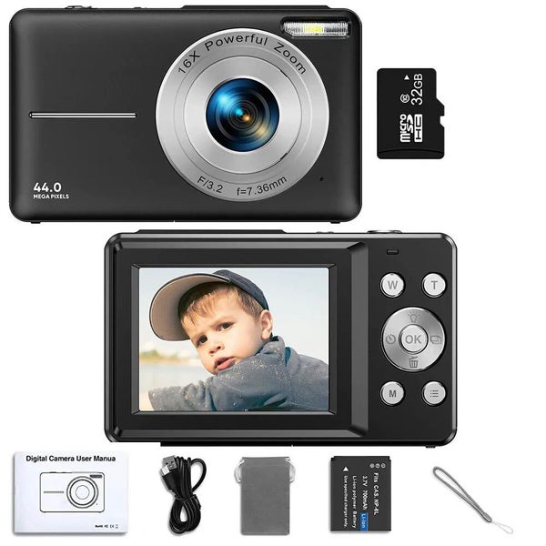 2.4 inches HD 1080P Digital Children Camera Rechargeable Cameras with 16x CHK12N Carousel 1