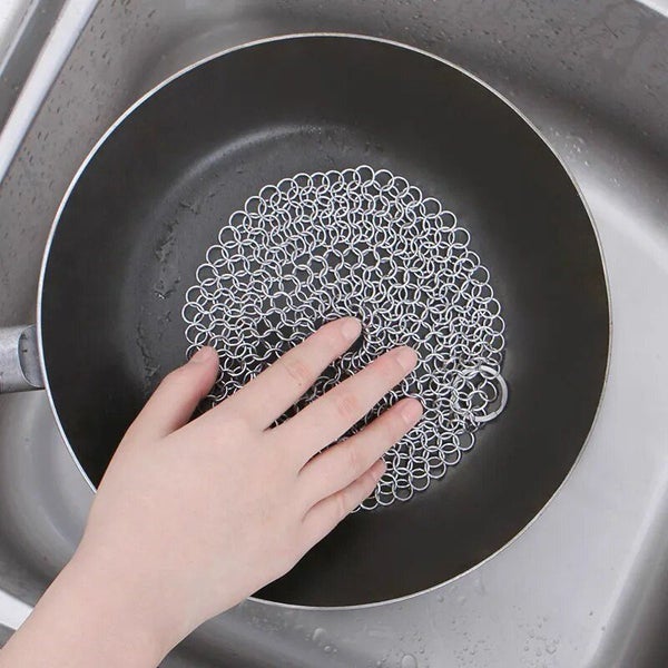 Cast Iron Scrubber Chainmail Cleaner for Cast Iron Pans, Stainless Steel CHK12N Carousel 2