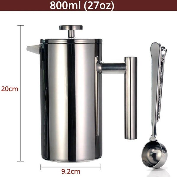 Best French Press Coffee Maker - Double Wall 304 Stainless Steel - Keeps CHK12N Carousel 1
