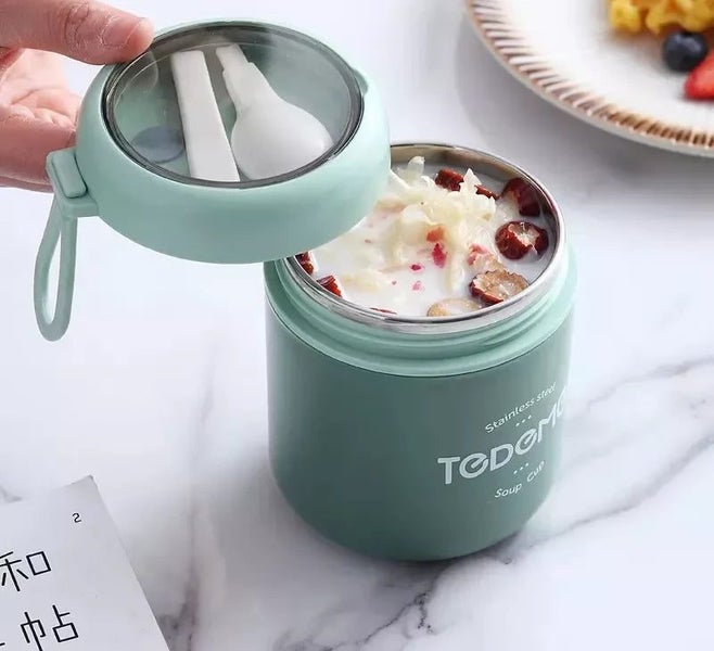 510ml Stainless Steel Lunch Box with Spoon Thermal Food Container Vaccum CHK12N Carousel 2