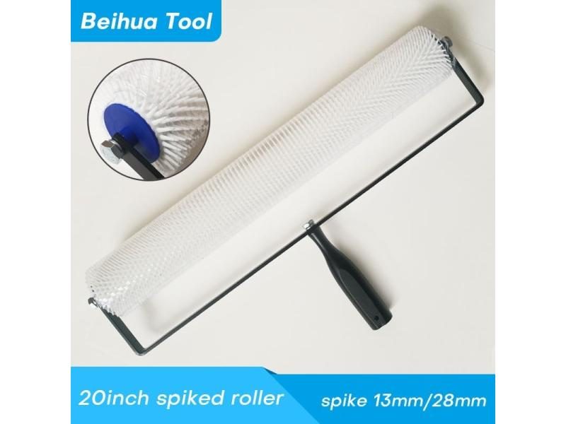 20inch Spiked Roller Brush Self-leveling Cement Tools 50cm Plastic Screed Spike Carousel 1