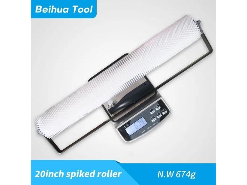 20inch Spiked Roller Brush Self-leveling Cement Tools 50cm Plastic Screed Spike Carousel 2