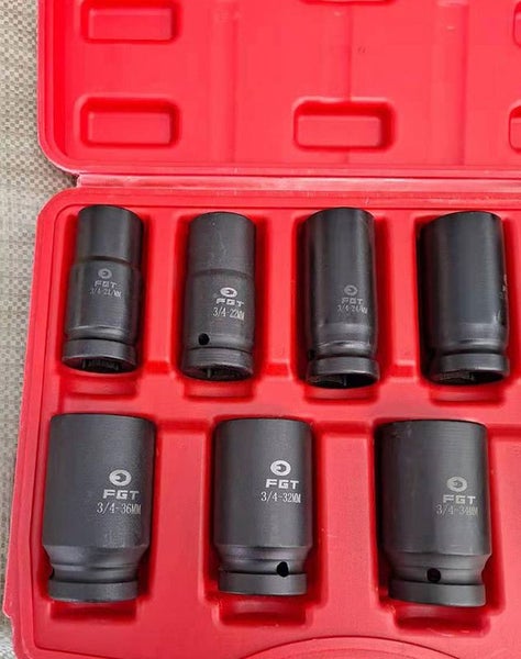 Impact Socket Set 1/2" Drive 6 Point Metric Sockets 22-41mm 2038203 Carousel 2