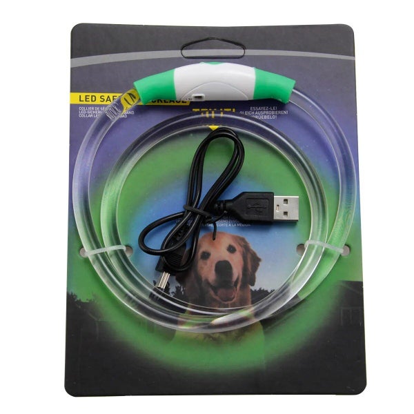 Adjustable USB Charging Pet Dog Collar Rechargeable LED Night Flashing Lu CHK12N Carousel 1