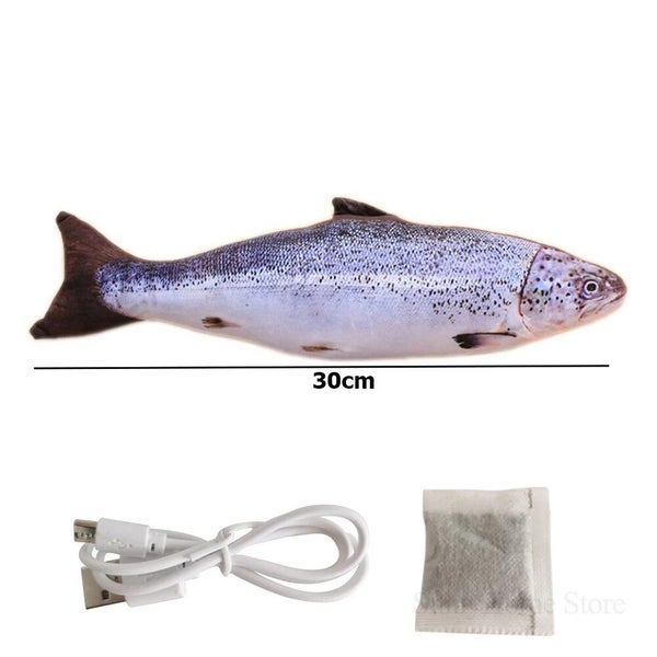 Cat Electric Fish Toy Pet 3D Simulation Fish Soft Plush Shaking Fish Toy CHK12N Carousel 1