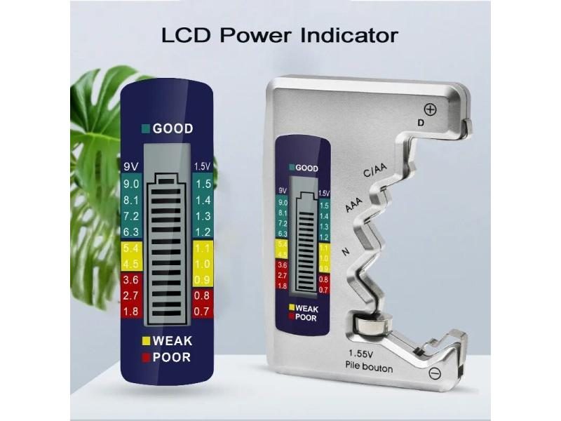 Universal Digital Battery Tester Battery Capacity Check C D N AA AAA 9V 1.5V Carousel 1
