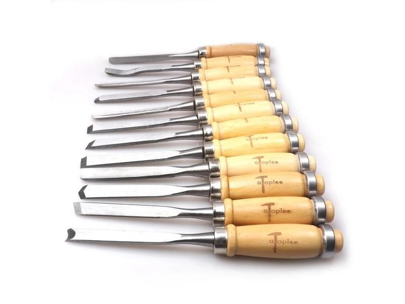 Professional 12Pcs/Set Wood Carving Chisel Tool Hand Gouges Carpenter Carousel 1
