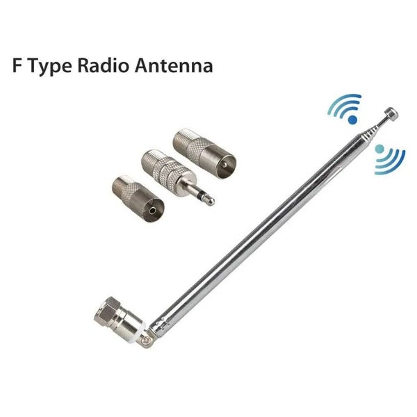 Radio Antenna Telescopic DAB FM Aerial W 3 Adapter HiFi AV Receiver Mini CHK12N Carousel 2