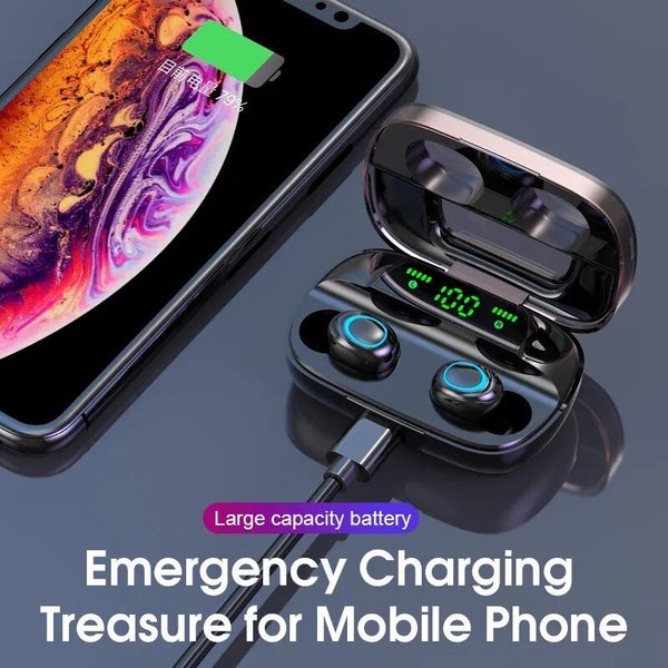 TWS S11 LED Wireless Bluetooth Earphones 3500mAh Sports Reusable Headphon CHK12N Carousel 2