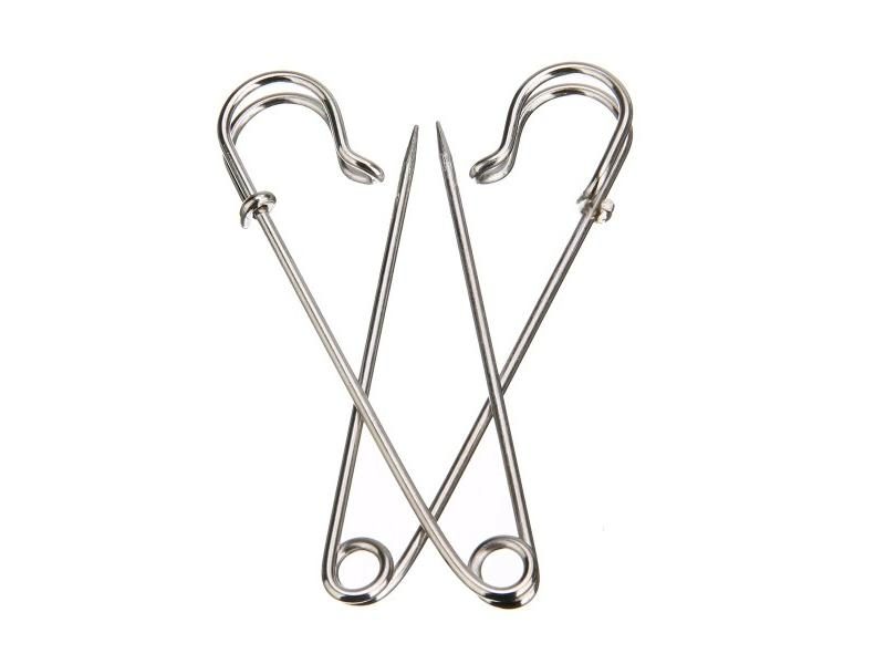 12pcs Large Heavy Duty Stainless Steel Big Jumbo Safety Pin Blanket Crafting Carousel 2