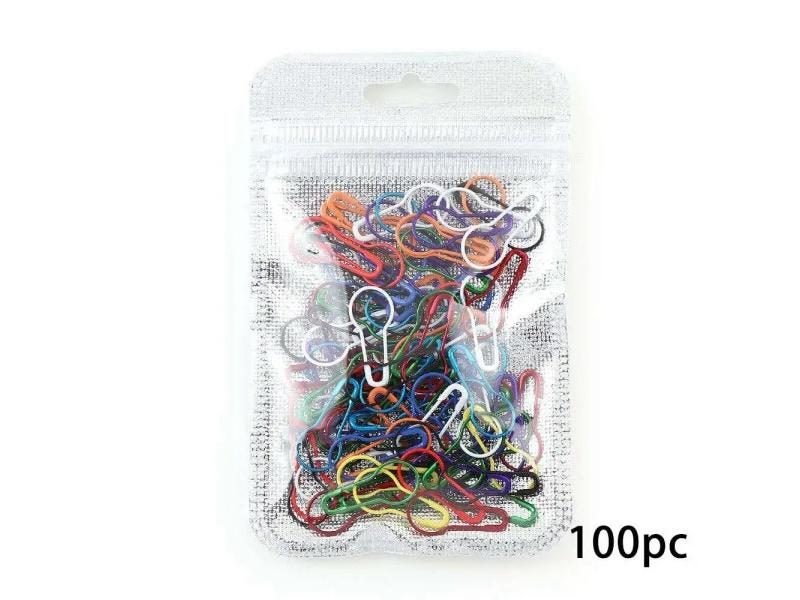 100PC Mix Color Gourd Shape Safety Pin Clips For DIY Clothing Kit Carousel 1