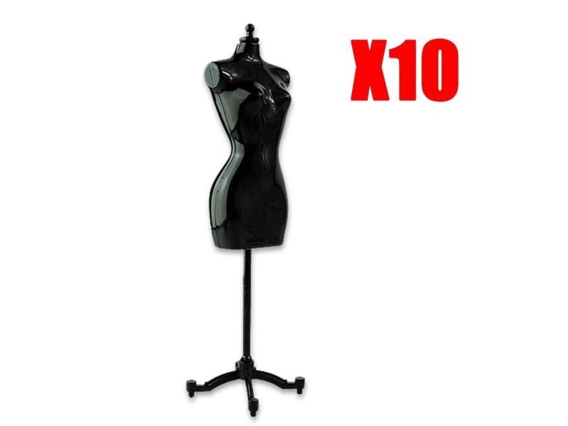 10pcs Female Mannequin For Girls Doll Clothes Fashion Clothes Gown Display Carousel 2