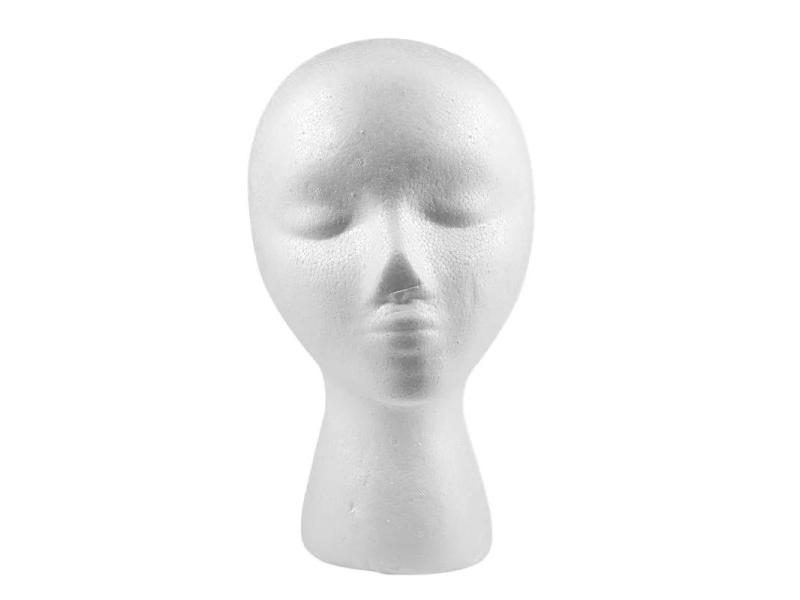 27.5 X 52cm Female Foam Mannequin Head For Cap Headphones Hair Accessories Wigs Carousel 2