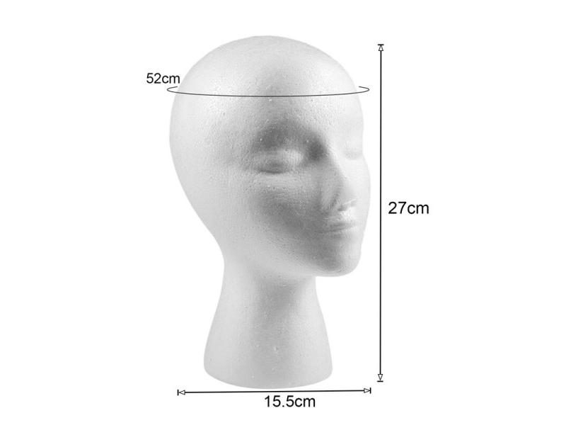 27.5 X 52cm Female Foam Mannequin Head For Cap Headphones Hair Accessories Wigs Carousel 1
