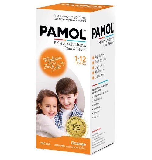Pamol Colour Free Liquid Orange Flavour 200ml Carousel 1