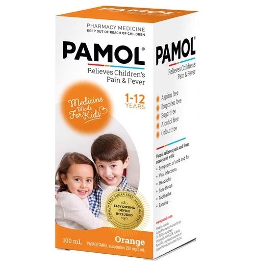 Pamol Colour Free Liquid Orange Flavour 100ml Carousel 1