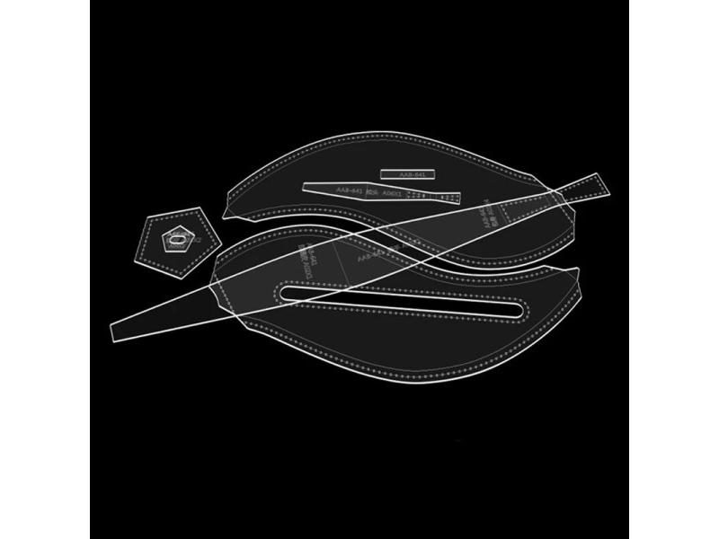 1Set Clear Acrylic Leather DIY Lantern Bag Pattern Sewing Template 23*20cm Carousel 1