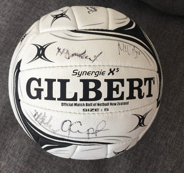 Gilbert Synergie XS netball size 5 signed Carousel 1
