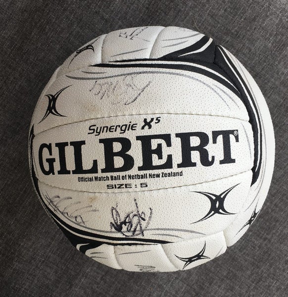 Gilbert Synergie XS netball size 5 signed Carousel 2