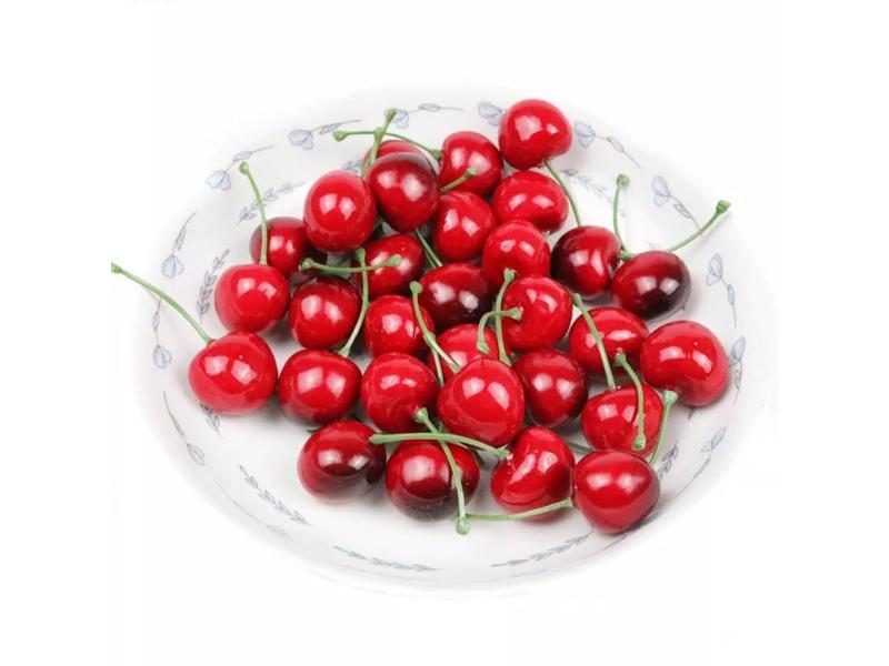 20Pcs Fake Cherry Artificial Fruit Model Simulation Cherry Ornament Craft Food Carousel 2