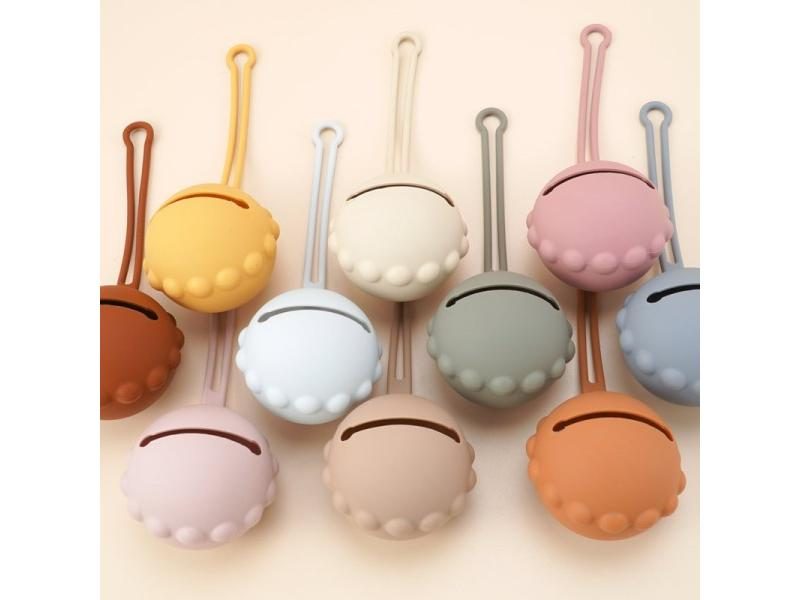 New Design Non-Toxic Baby Pacifier Holder Silicone Container Box For Kids Teat Carousel 1