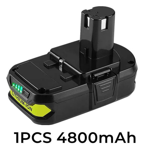 4.8Ah Replacement For Ryobi 18V Lithium Battery, Compatible with Ryobi 18 CHK12N Carousel 1