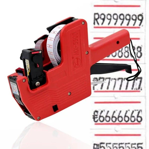 8 Digits Digital Tag Gun EOS Price Label Gun+ 1 Lines Labels +1 Ink 5500 CHK12N Carousel 2