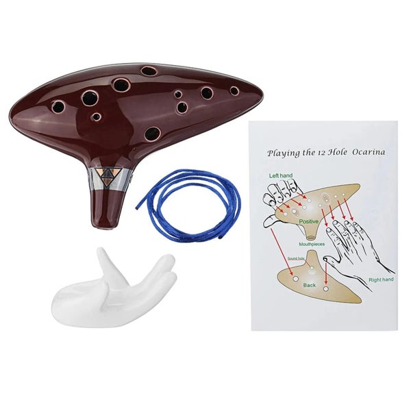 12 Holes Alto C Zelda Ocarina Ceramic Vessel Flute Wind Musical Instrumen CHK12N Carousel 1