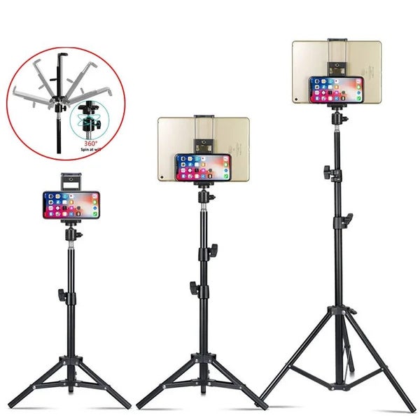 Adjustable Tripod Floor Stand Tablet Holder Stand for 4-11 Inches Tablet CHK12N Carousel 2