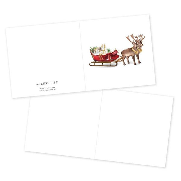 The Lust List Gift Card Pack Of 6 Santas Sleigh Carousel 2