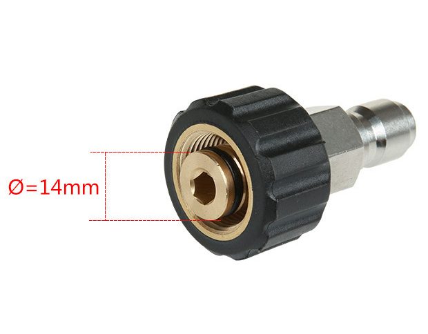 Pressure Hose Fitting Adapter M22(14mm) to 3/8 QC Quick Connector Carousel 3