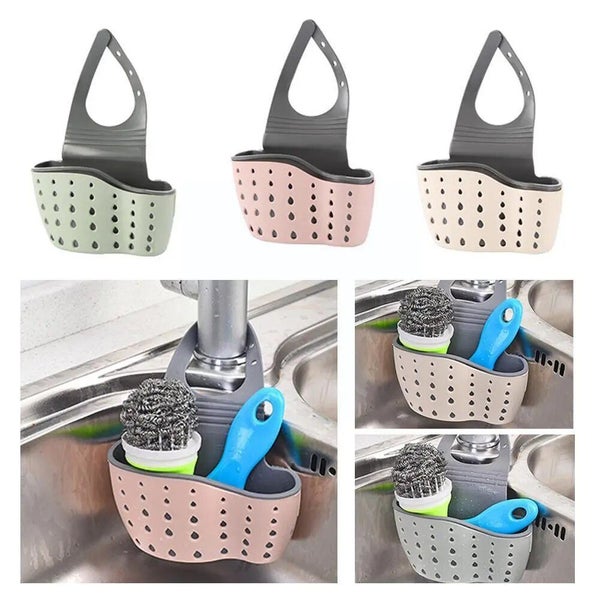 Sink Storage Holder Drain Rack Hang Adjustable Basket Shelf Dish Drainer CHK12N Carousel 2