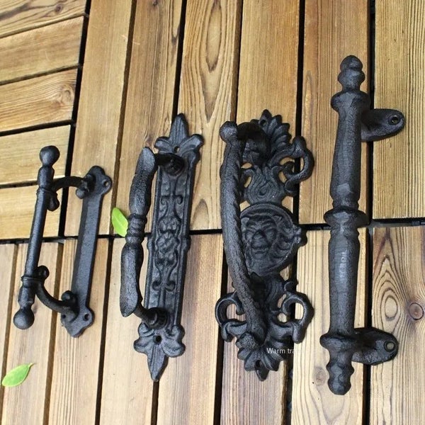 European retro garden Cast iron patio art door handles home decoration Wa CHK12N Carousel 2