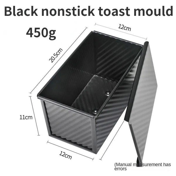 450g Rectangle Loaf Pan with Cover Bread Baking Mould Cake Toast Non-Stic CHK12N Carousel 1
