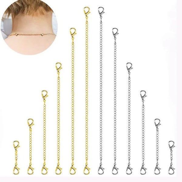 10pcs/lot Stainless Steel Necklace Bracelet Extender Chain Set for DIY J CHK12N Carousel 2