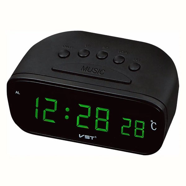 Led Digital Alarm Clock With Temperature No Radio Cigarette Llighter Elec CHK12N Carousel 2